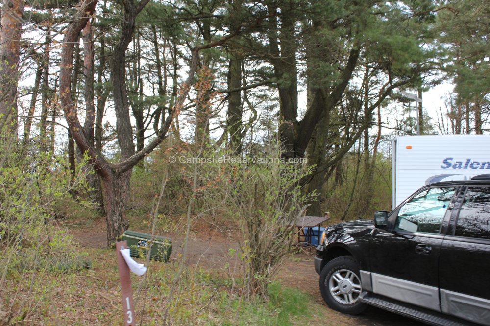 Campsite 013E in KohlerAndrae State Park Campground at KohlerAndrae